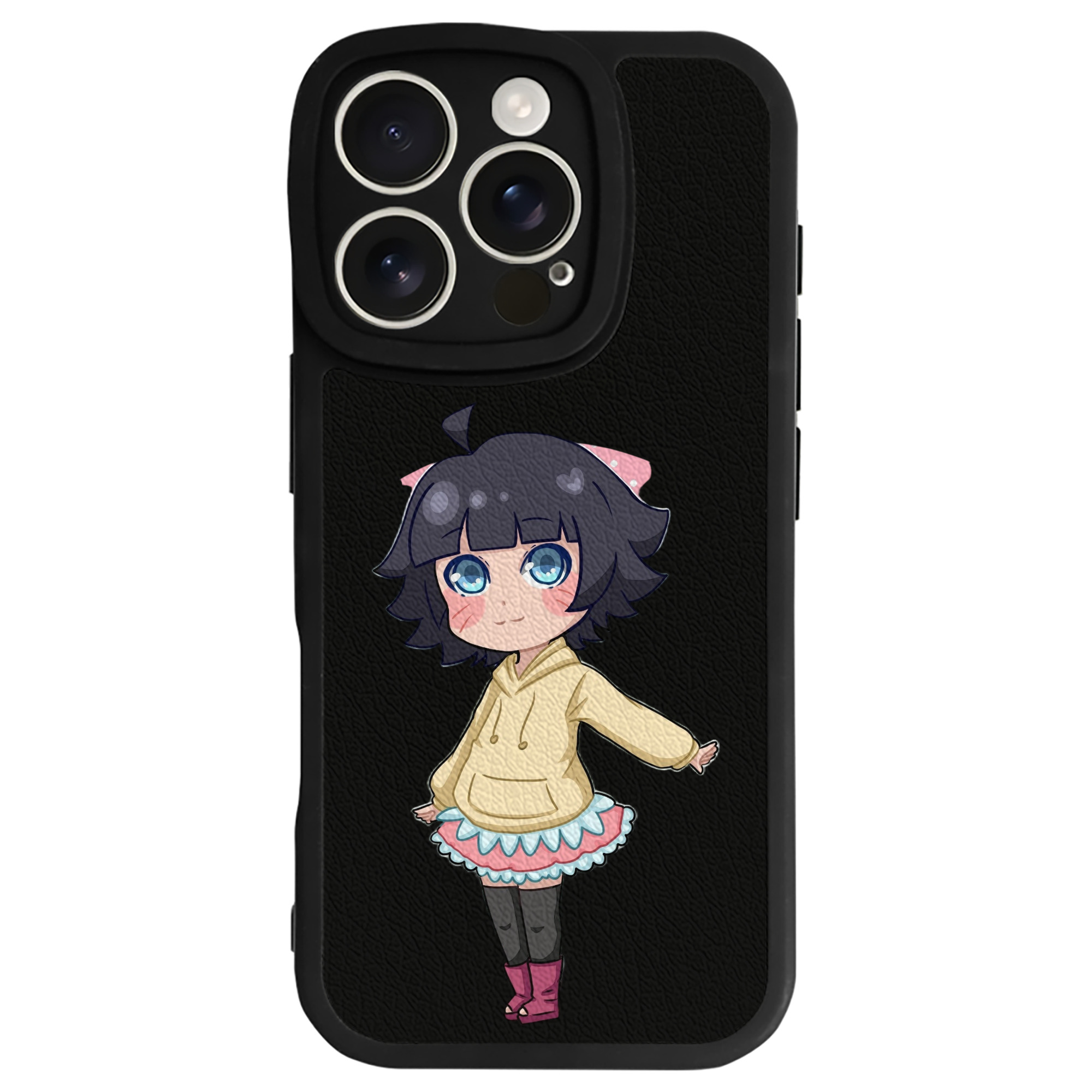 （画像用） NARUTO -ナルト- うずまき ヒマワリ Uzumaki Himawari 【iPhone 16シリーズ対応】シリコンスマホケース（レザー調） 材質：シリコン
